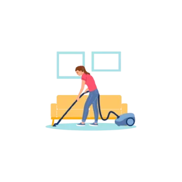 Anime from Honesty Laundry while cleaning a carpet