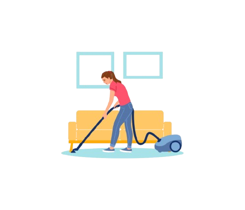 Anime from Honesty Laundry while cleaning a carpet